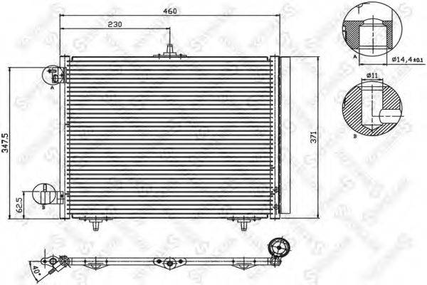 STELLOX 1045040SX Конденсатор, кондиціонер