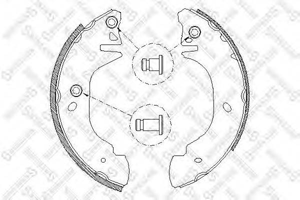 STELLOX 316100SX Комплект гальмівних колодок