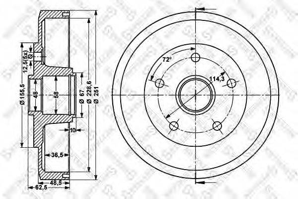 STELLOX 60253210SX Гальмівний барабан