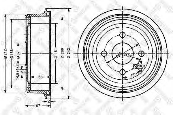 STELLOX 60259905SX Гальмівний барабан