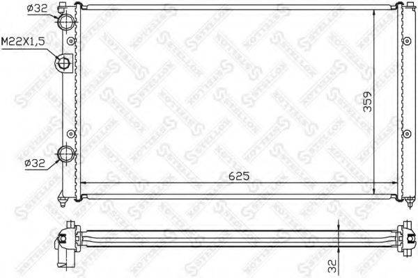 STELLOX 1025199SX Радіатор, охолодження двигуна