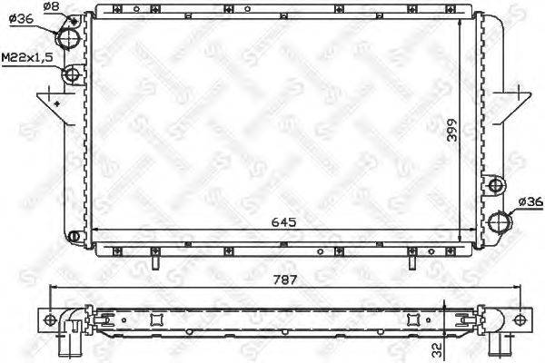 STELLOX 1025239SX Радіатор, охолодження двигуна