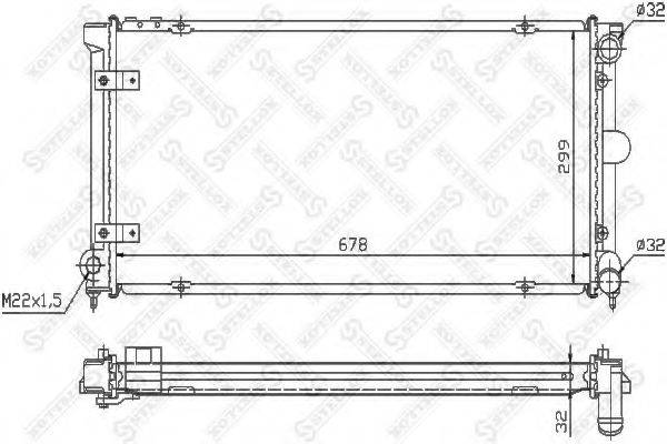 STELLOX 1025246SX Радіатор, охолодження двигуна