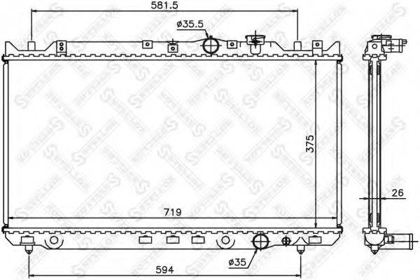 STELLOX 1025275SX Радіатор, охолодження двигуна