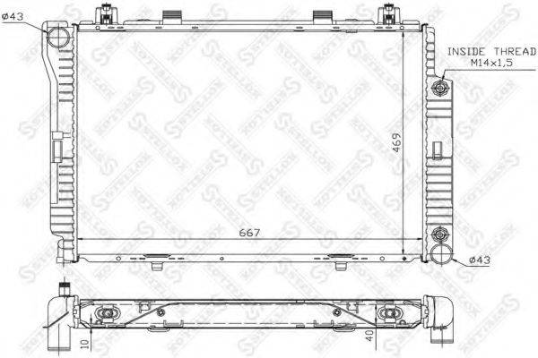 STELLOX 1025295SX Радіатор, охолодження двигуна