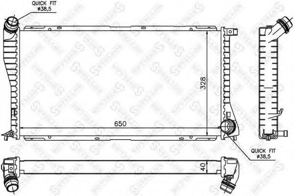 STELLOX 1025296SX Радіатор, охолодження двигуна