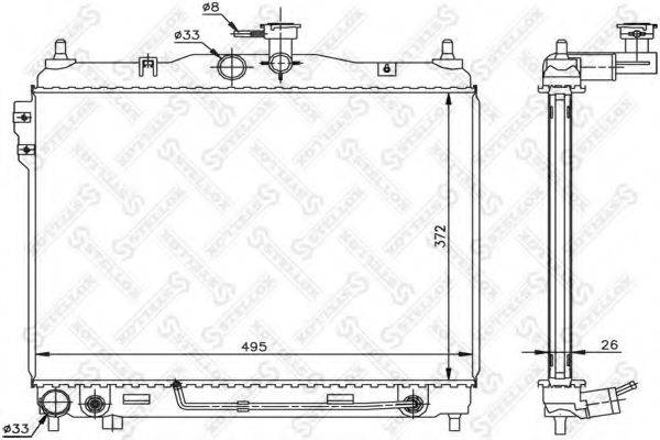 STELLOX 1025303SX Радіатор, охолодження двигуна