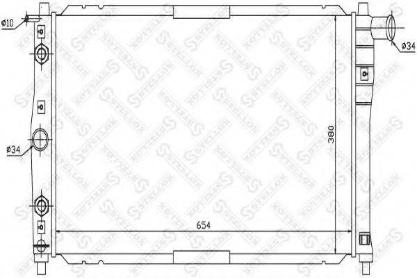 STELLOX 1025319SX Радіатор, охолодження двигуна