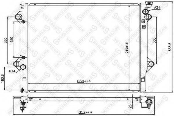 STELLOX 1025364SX Радіатор, охолодження двигуна