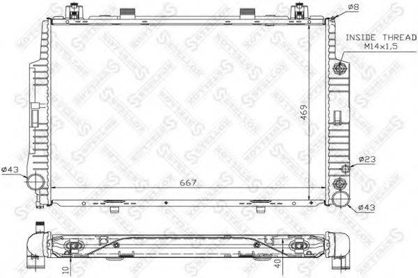 STELLOX 1025373SX Радіатор, охолодження двигуна