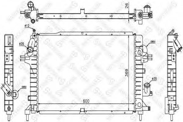 STELLOX 1025388SX Радіатор, охолодження двигуна