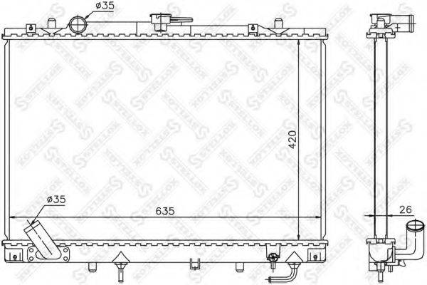 STELLOX 1025398SX Радіатор, охолодження двигуна