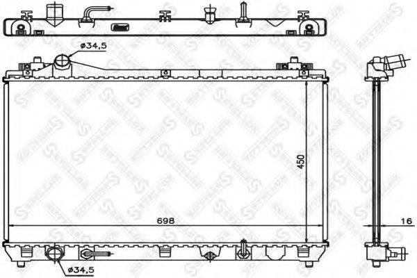 STELLOX 1025431SX Радіатор, охолодження двигуна