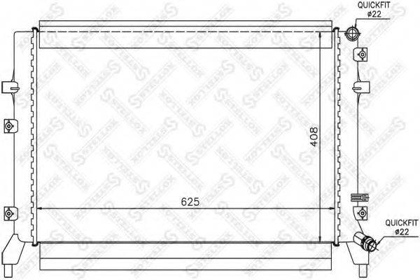 STELLOX 1025447SX Радіатор, охолодження двигуна