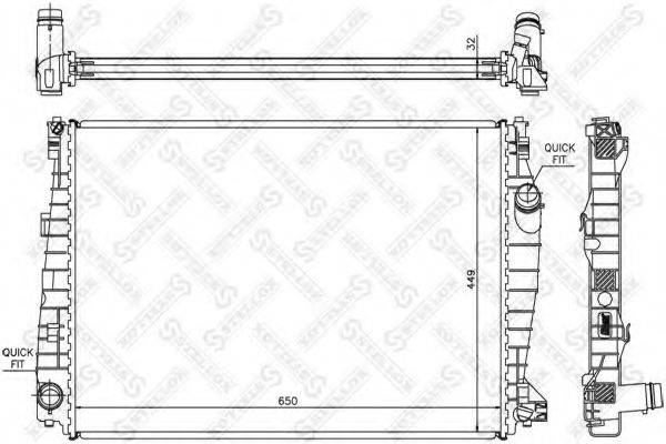 STELLOX 1025500SX Радіатор, охолодження двигуна