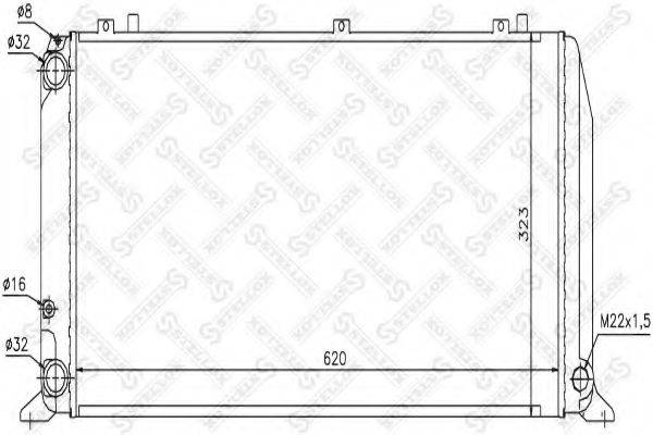 STELLOX 1025542SX Радіатор, охолодження двигуна