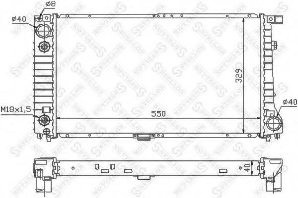 STELLOX 1025557SX Радіатор, охолодження двигуна