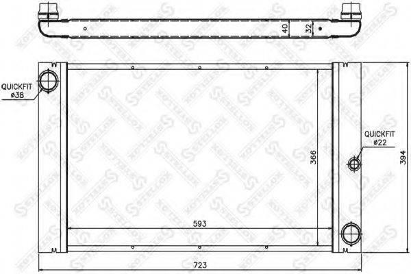 STELLOX 1025572SX Радіатор, охолодження двигуна