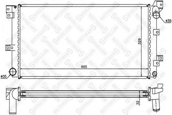 STELLOX 1025611SX Радіатор, охолодження двигуна