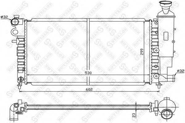 STELLOX 1025643SX Радіатор, охолодження двигуна