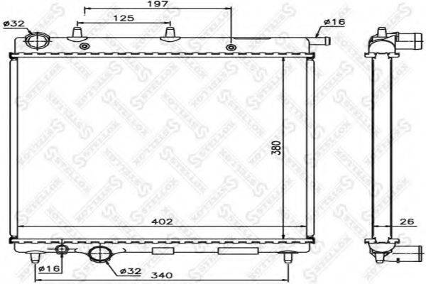 STELLOX 1025646SX Радіатор, охолодження двигуна