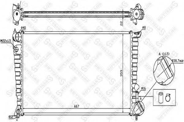 STELLOX 1025654SX Радіатор, охолодження двигуна