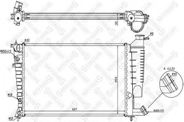 STELLOX 1025656SX Радіатор, охолодження двигуна