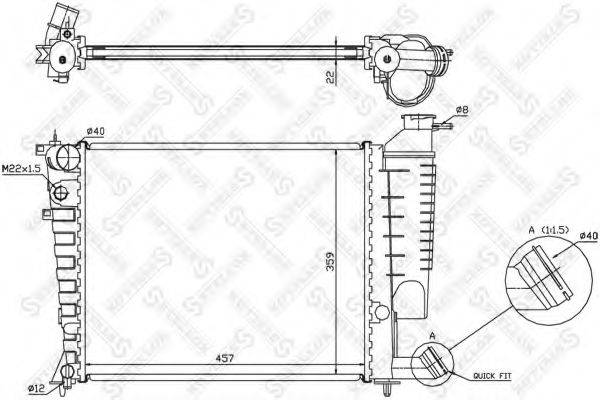 STELLOX 1025660SX Радіатор, охолодження двигуна