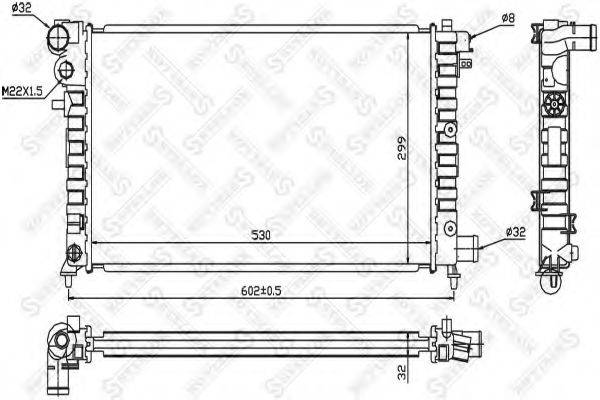 STELLOX 1025665SX Радіатор, охолодження двигуна