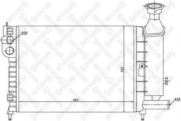 STELLOX 1025670SX Радіатор, охолодження двигуна