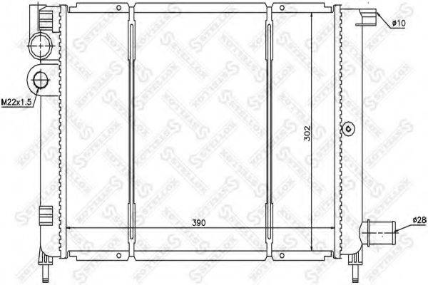 STELLOX 1025680SX Радіатор, охолодження двигуна