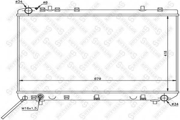 STELLOX 1025689SX Радіатор, охолодження двигуна