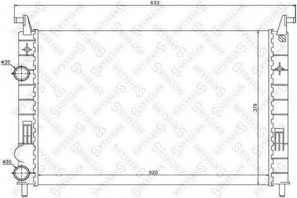 STELLOX 1025699SX Радіатор, охолодження двигуна