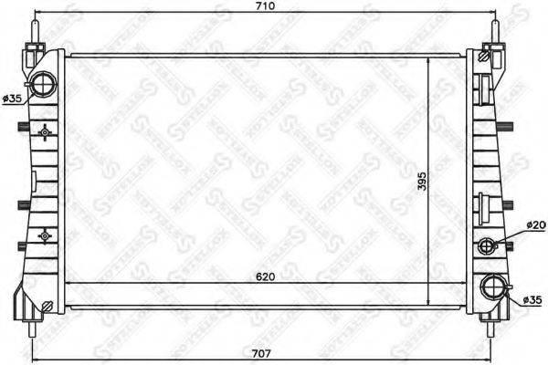 STELLOX 1025703SX Радіатор, охолодження двигуна