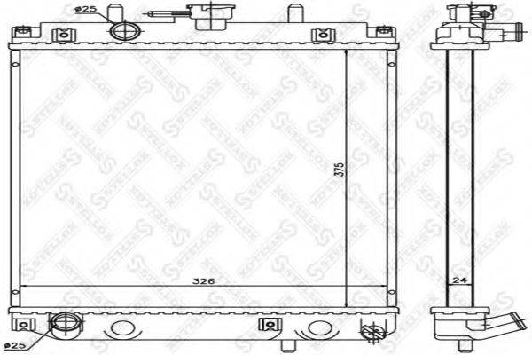 STELLOX 1025706SX Радіатор, охолодження двигуна