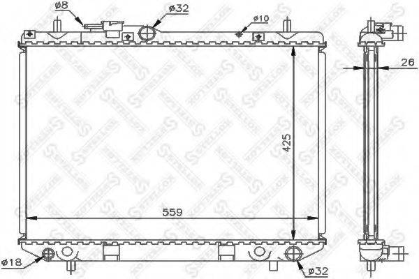 STELLOX 1025708SX Радіатор, охолодження двигуна