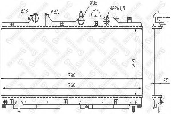 STELLOX 1025731SX Радіатор, охолодження двигуна