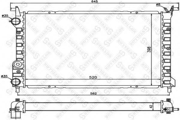 STELLOX 1025736SX Радіатор, охолодження двигуна