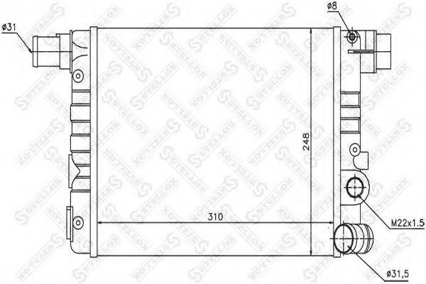 STELLOX 1025737SX Радіатор, охолодження двигуна