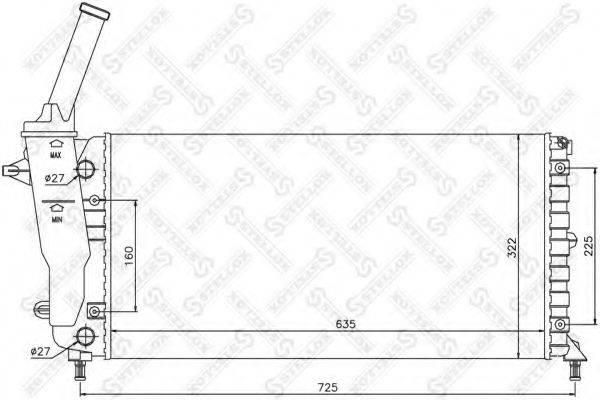 STELLOX 1025764SX Радіатор, охолодження двигуна