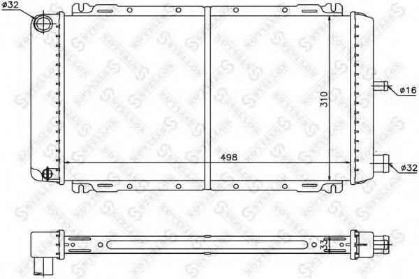 STELLOX 1025804SX Радіатор, охолодження двигуна