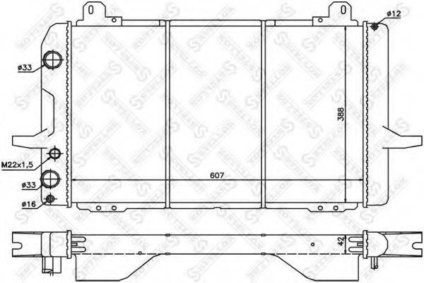 STELLOX 1025814SX Радіатор, охолодження двигуна