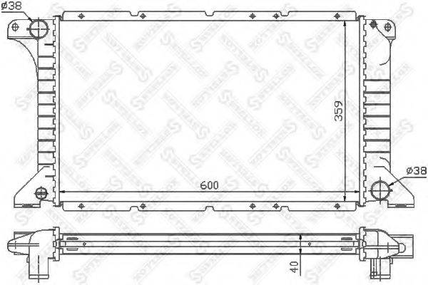 STELLOX 1025822SX Радіатор, охолодження двигуна