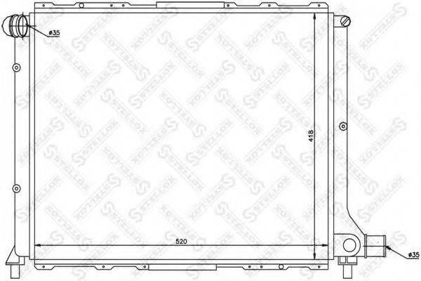 STELLOX 1025829SX Радіатор, охолодження двигуна