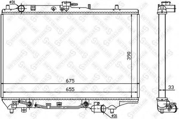 STELLOX 1025832SX Радіатор, охолодження двигуна