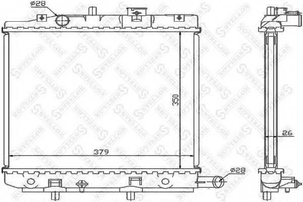 STELLOX 1025847SX Радіатор, охолодження двигуна