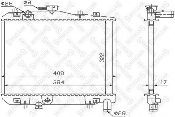 STELLOX 1025862SX Радіатор, охолодження двигуна