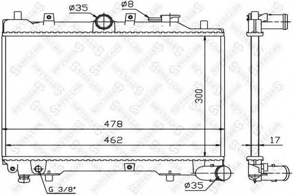 STELLOX 1025865SX Радіатор, охолодження двигуна