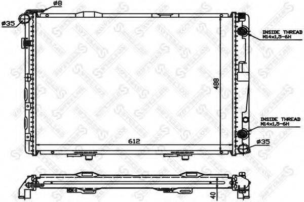 STELLOX 1025898SX Радіатор, охолодження двигуна