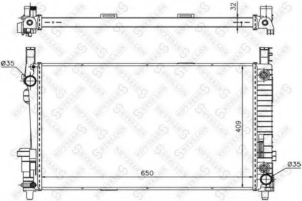 STELLOX 1025936SX Радіатор, охолодження двигуна